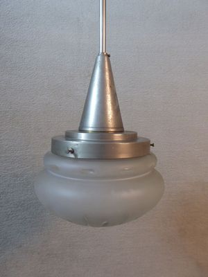 Luzette Jugendstil Deckenlampe Hängelampe Sternenschliff Lampenschirm Messing