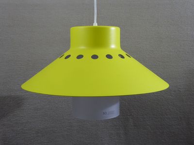 Vintage Hängelampe Pendelleuchte Gelb Ufo Lampe Visir Lampe IWS Deckenlampe Alu