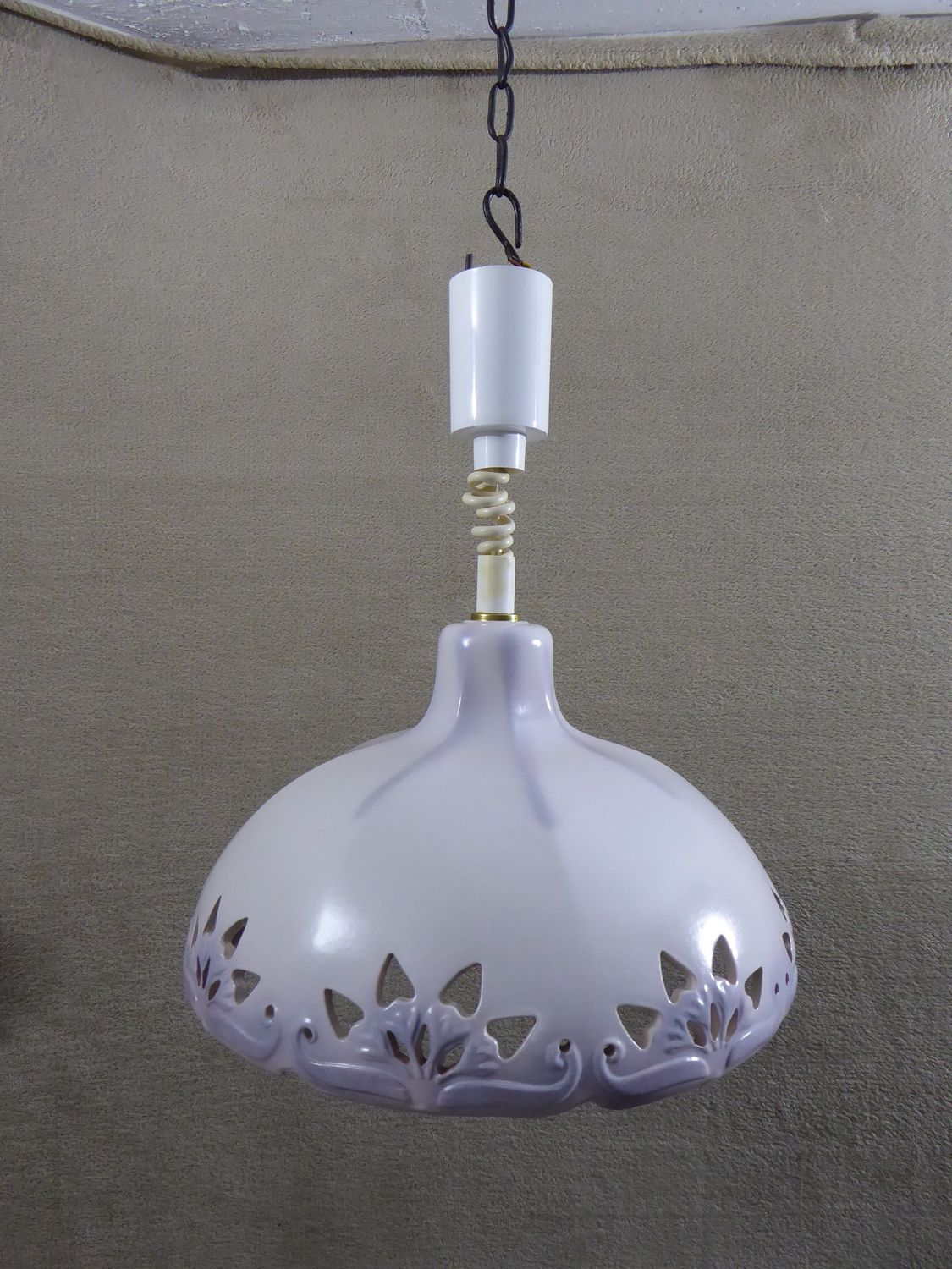 70/80er Jahre W. Goebel Germany Pan Keramik Lampe Hängelampe Pendellampe Zuglampe