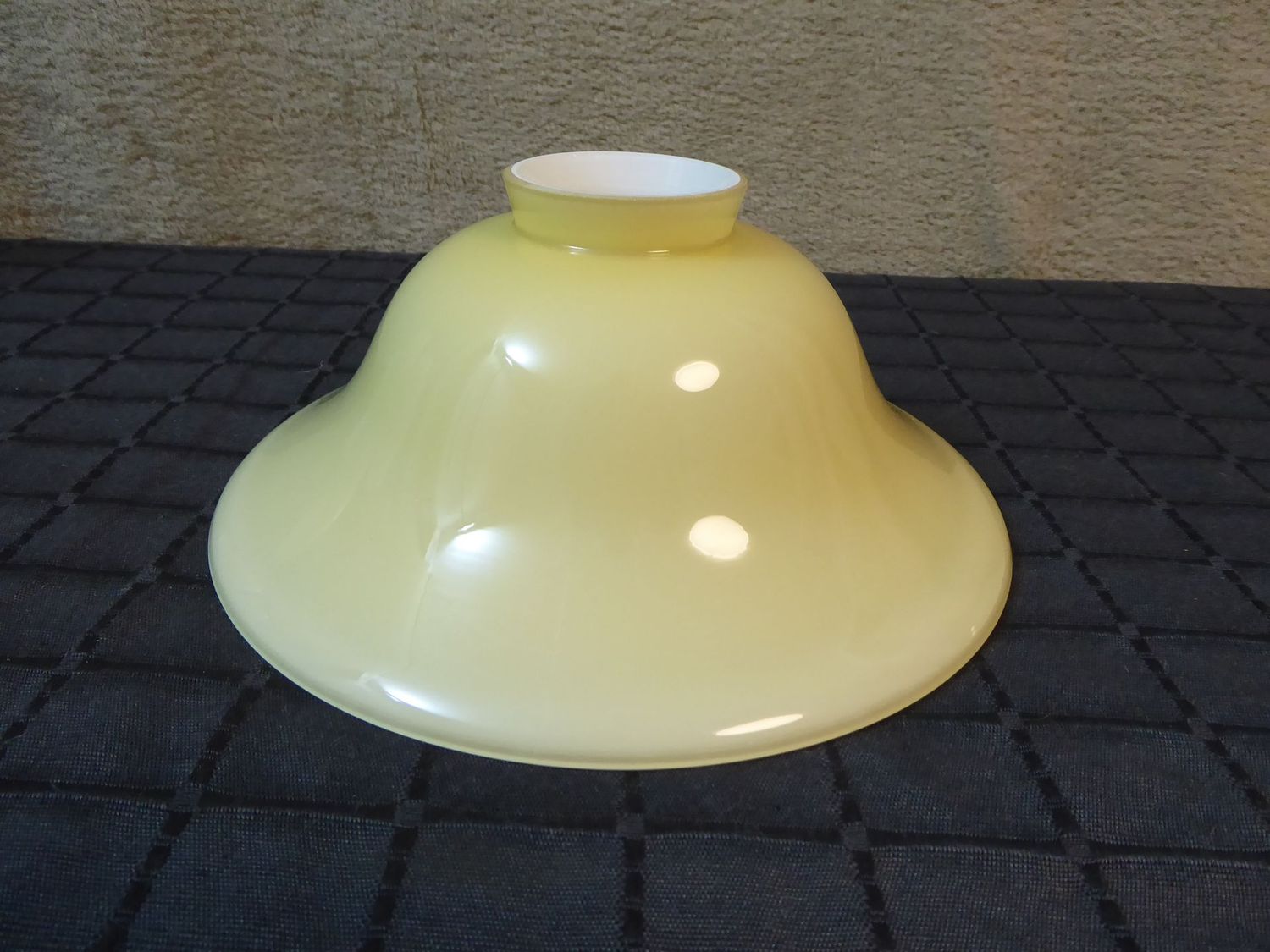 Glas Lampenschirm Champagner Elfenbein Weiß Ø 200 60 mm Berliner Messinglampen
