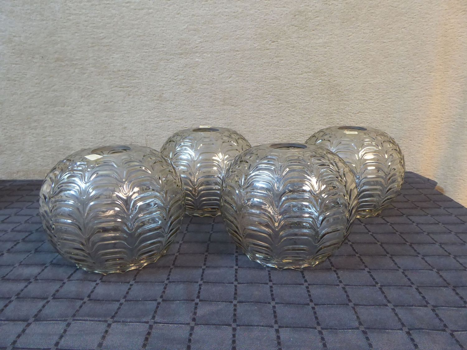 Kugelschirm Lampenschirm Lampenglas Ersatzglas Lampe Rauchglas 60er 70er Jahre