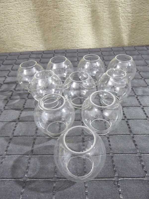 Petroleumlampe Öllampe Glaszylinder Ø 33 mm Kugelzylinder Perkeo Kugelglas Glas