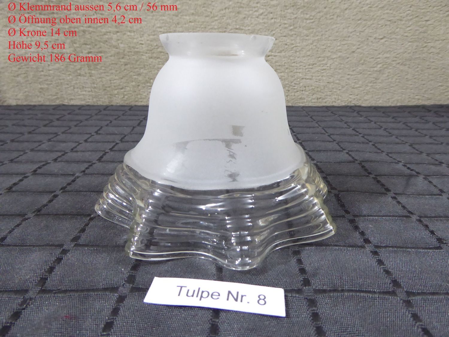 Tulpenlampenschirm Tulipe Glas Lampenschirm Tulpe Ersatzglas Klar Satiniert Alt Antik Jugendstil
