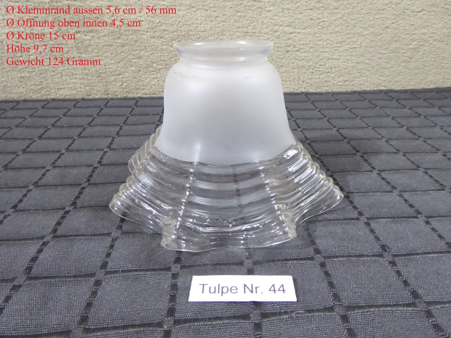 Tulpenlampenschirm Tulipe Glas Lampenschirm Tulpe Ersatzglas Klar Satiniert Alt Antik Jugendstil