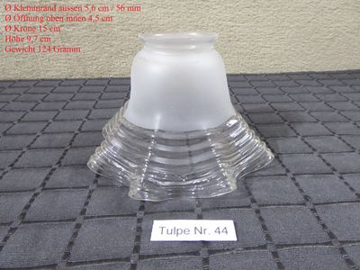 Tulpenlampenschirm Tulipe Glas Lampenschirm Tulpe Ersatzglas Klar Satiniert Alt Antik Jugendstil
