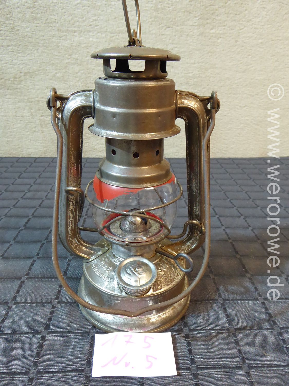 Original Nier Patent Feuerhand 175 Super Baby W.Germany Petroleumlampe Petroleum Laterne