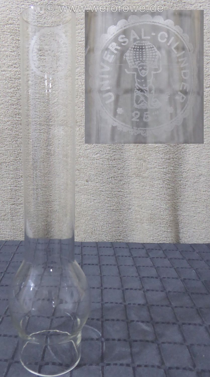 25''' linig Universal-Cylinder 64 mm Matadorzylinder Petroleumlampe Glaszylinder