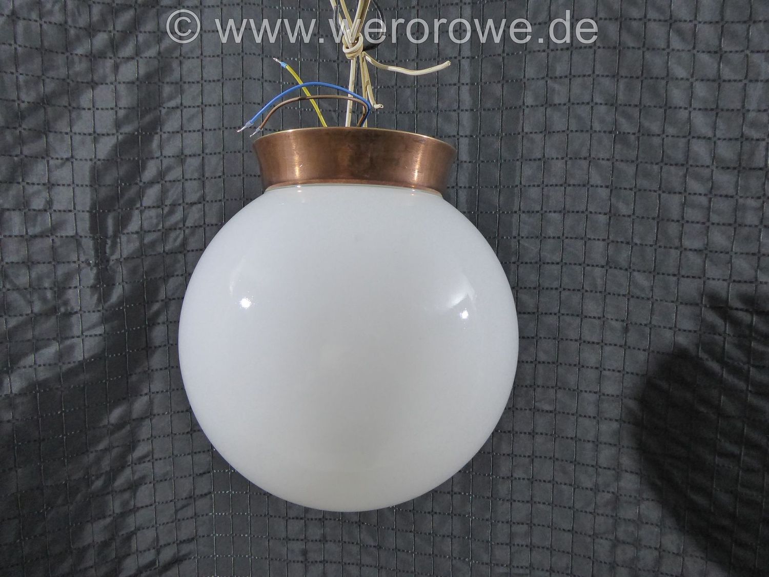 Deckenlampe Kugellampe Weiß Art Bauhaus Stil Kugelschirm Ø 24 cm