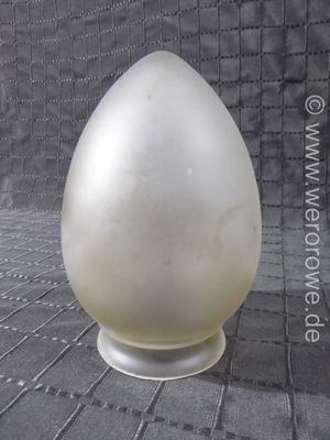Jugendstil Lampenschirm Ø ca. 77,5 mm Glas Weiß Grau Satiniert Glaslampenschirm Lampe