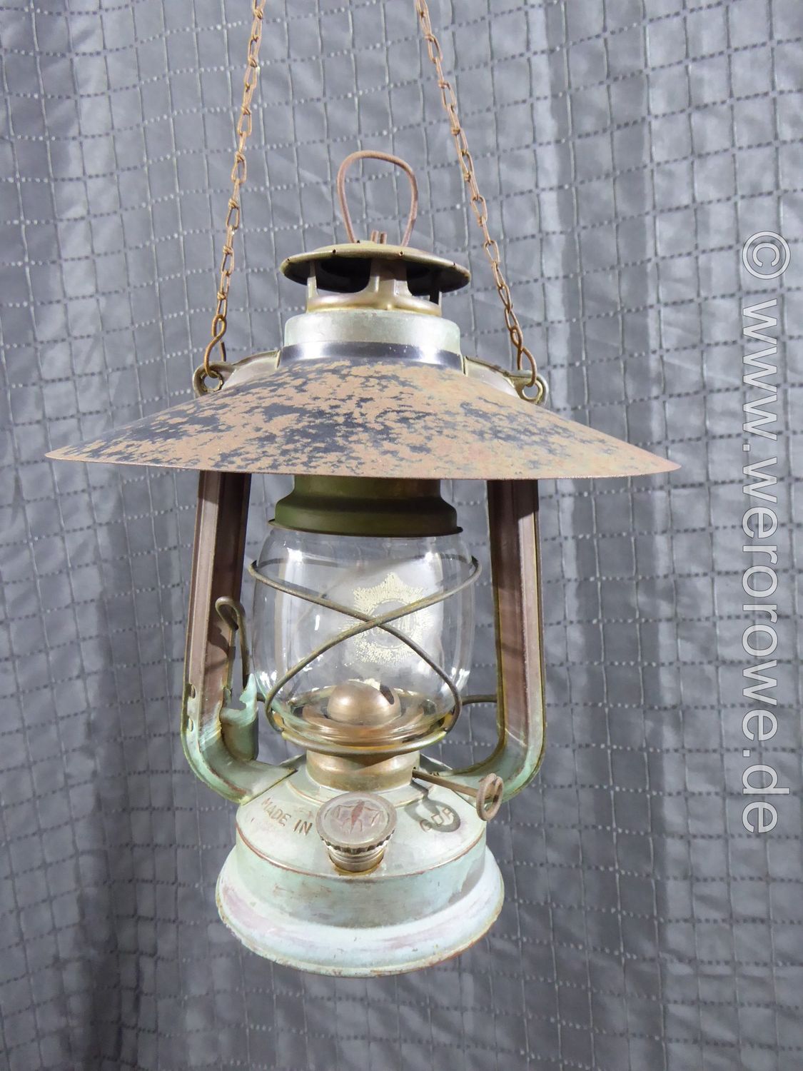 BAT 158 Petroleumlampe Kupferfarben Petroleum Laterne Camping Outdoor DDR GDR