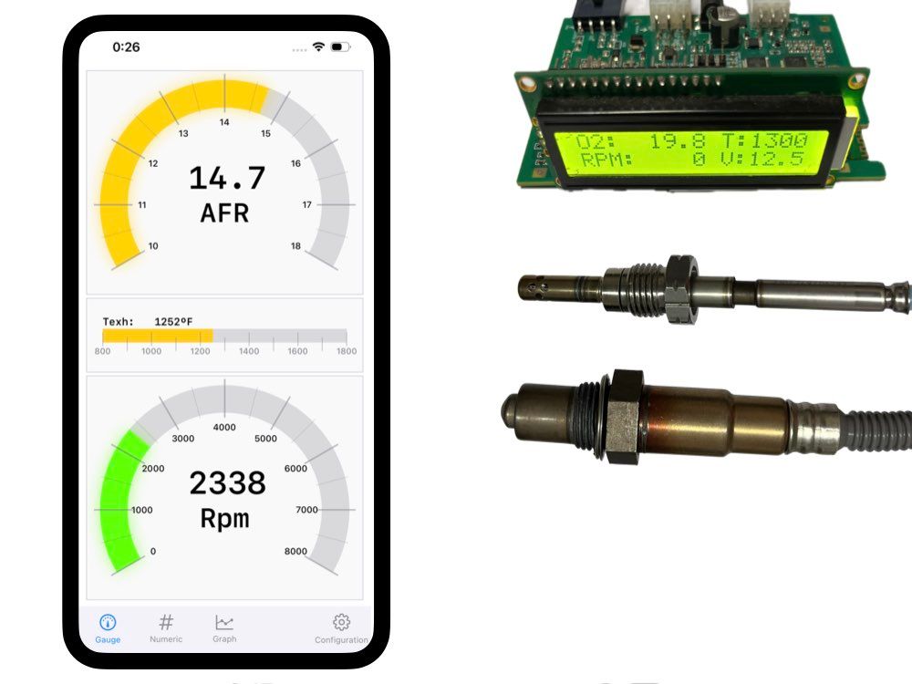 Controlduino 01D21V00. Wideband lambda sensor, rpm and exhaust gas temperature  module with Bluetooth.