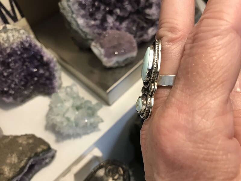 “Carico Lake” Turquoise &amp; Sterling Silver Ring