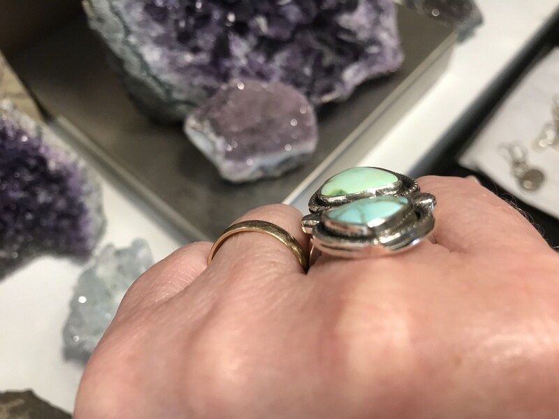 “Carico Lake” Turquoise &amp; Sterling Ring