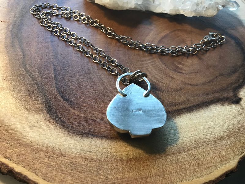 Spades pool ball cabochon Pendant