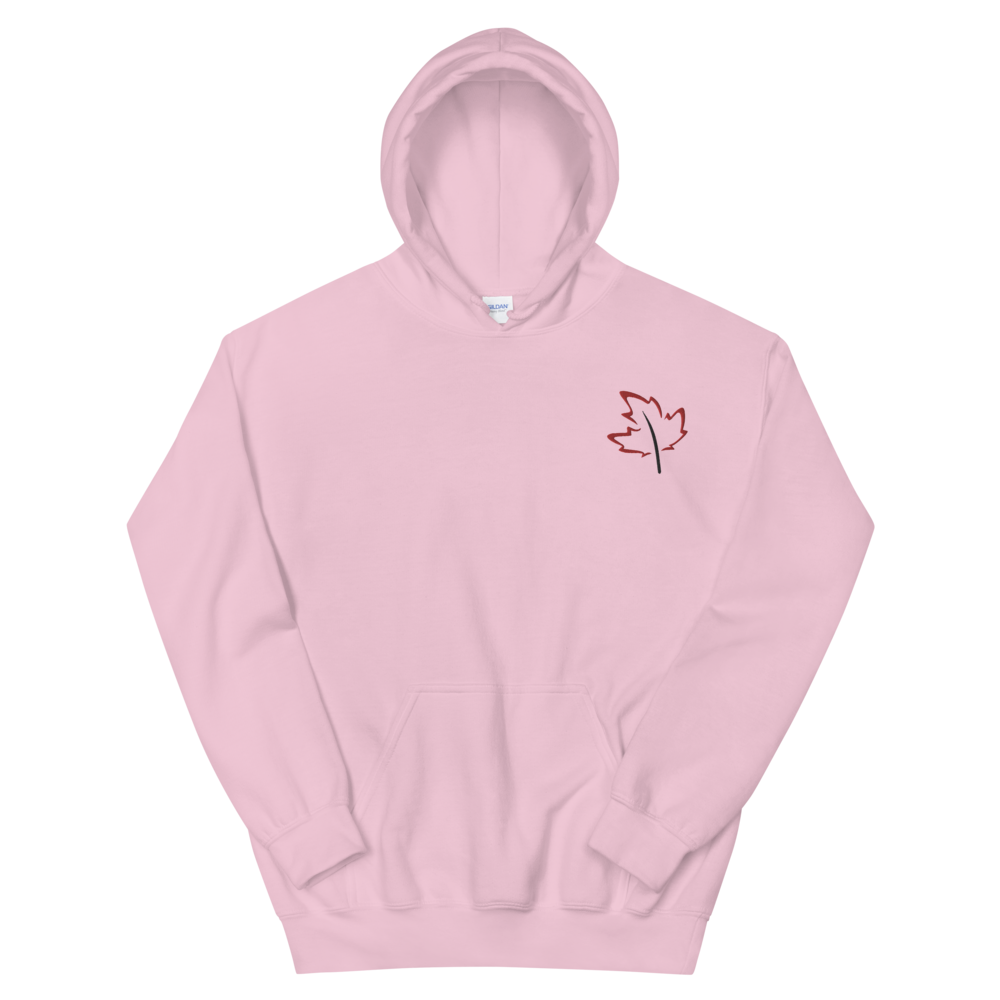 Quietly Canadian™ Embroidered Windy Leaf Unisex Hoodie