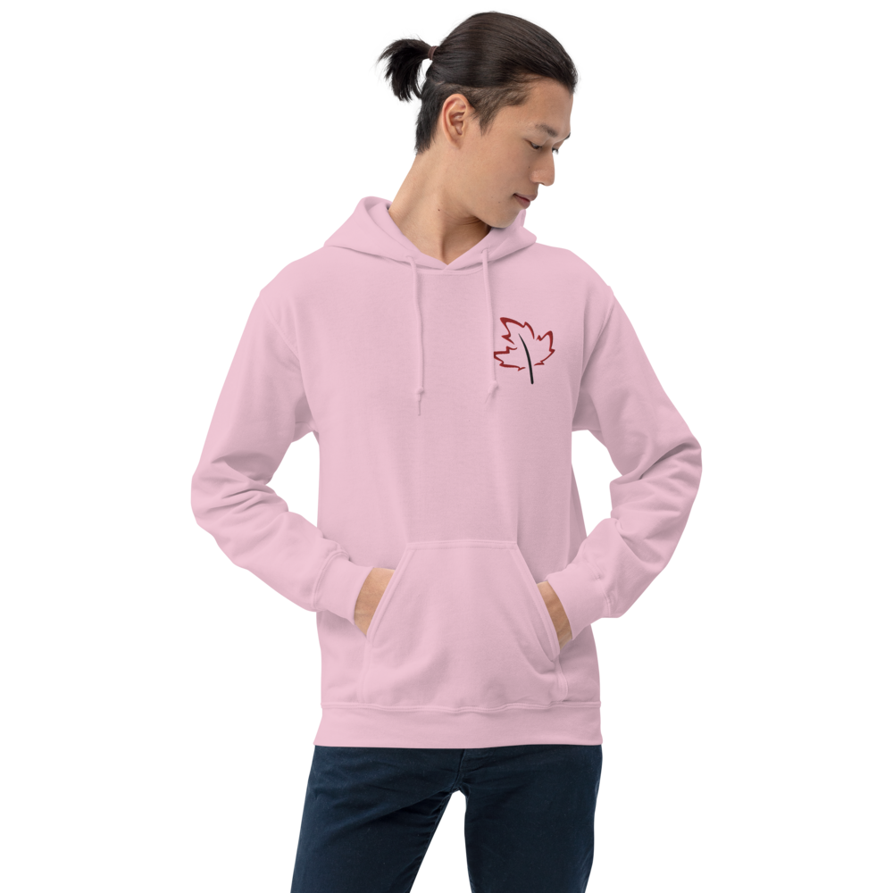 Quietly Canadian™ Embroidered Windy Leaf Unisex Hoodie