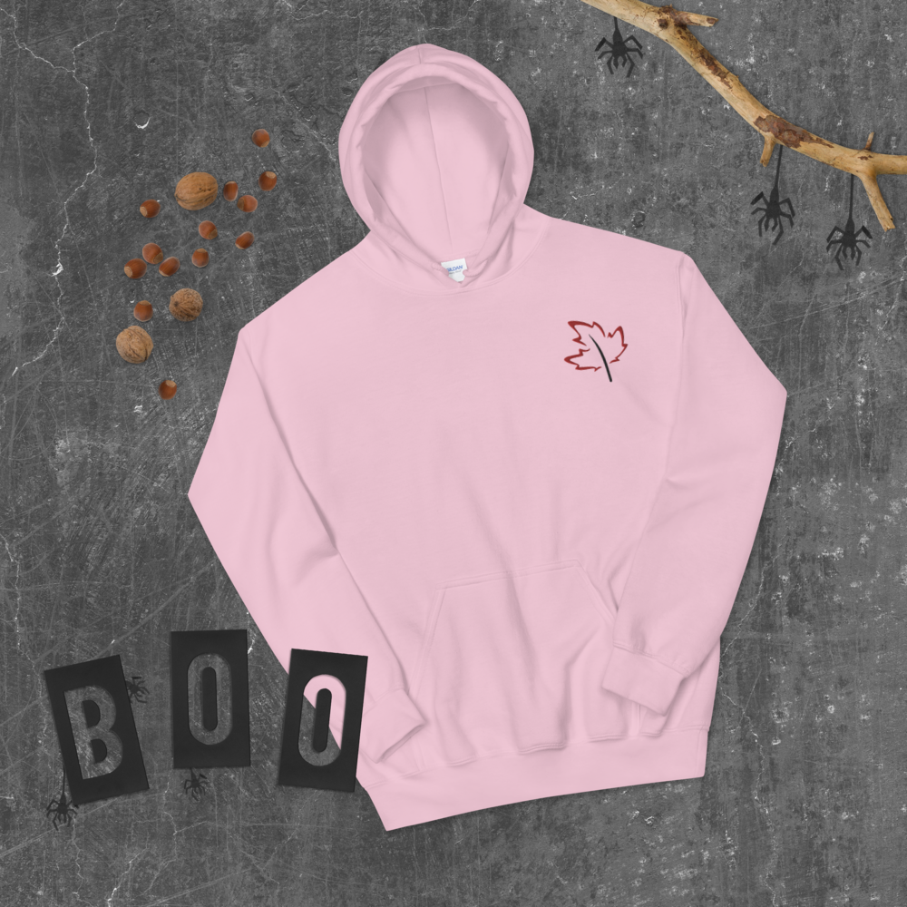 Quietly Canadian™ Embroidered Windy Leaf Unisex Hoodie
