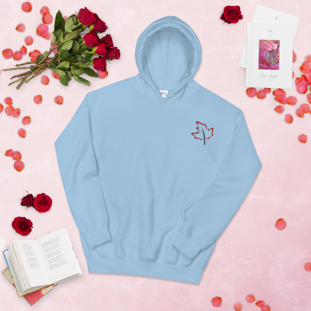 Quietly Canadian™ Embroidered Windy Leaf Unisex Hoodie