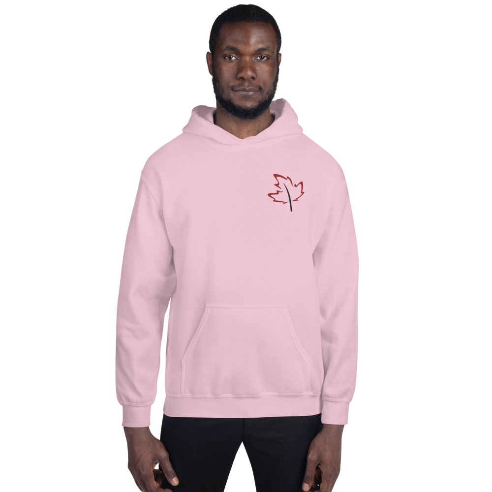 Quietly Canadian™ Embroidered Windy Leaf Unisex Hoodie