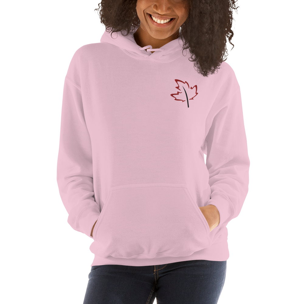 Quietly Canadian™ Embroidered Windy Leaf Unisex Hoodie