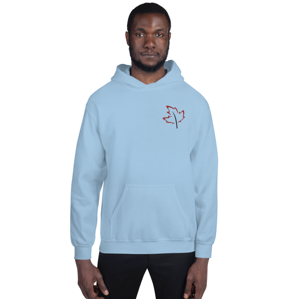 Quietly Canadian™ Embroidered Windy Leaf Unisex Hoodie