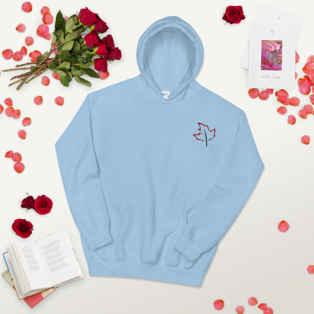 Quietly Canadian™ Embroidered Windy Leaf Unisex Hoodie