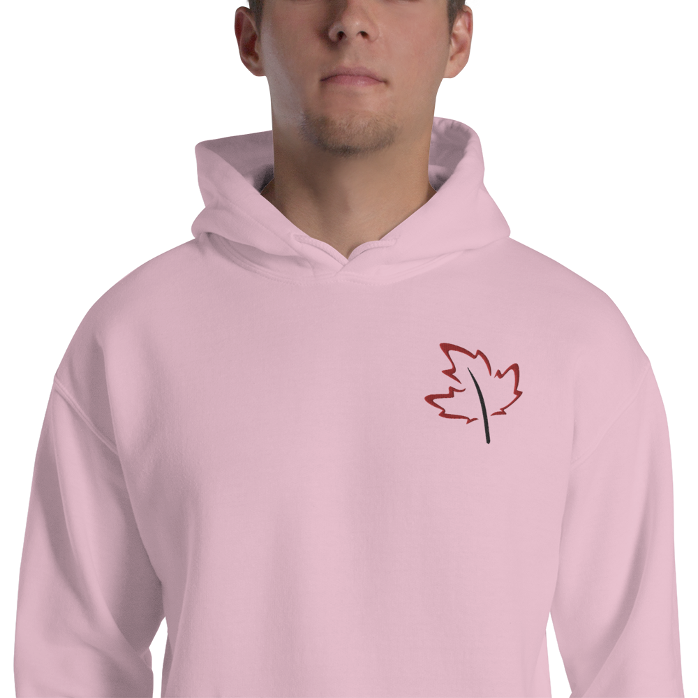 Quietly Canadian™ Embroidered Windy Leaf Unisex Hoodie