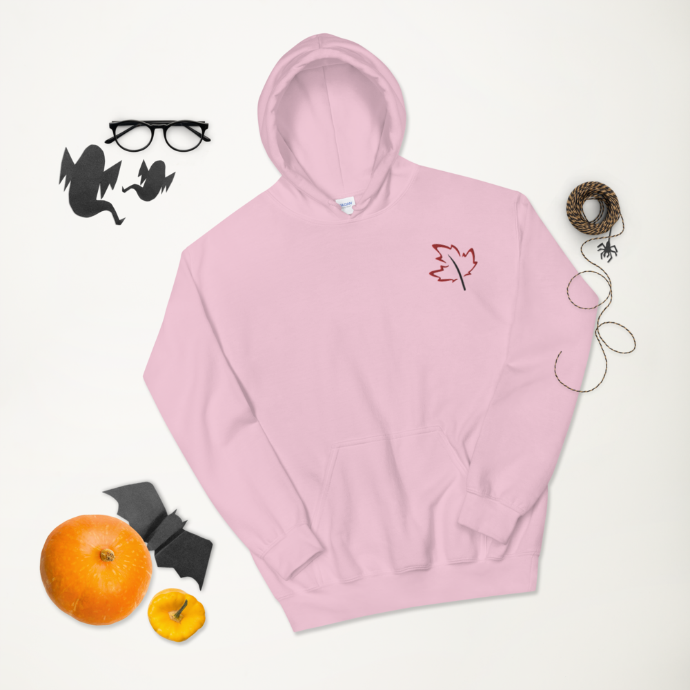 Quietly Canadian™ Embroidered Windy Leaf Unisex Hoodie
