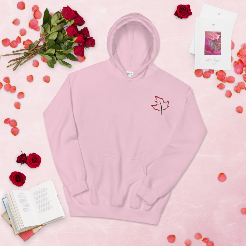Quietly Canadian™ Embroidered Windy Leaf Unisex Hoodie