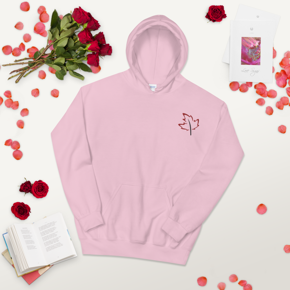 Quietly Canadian™ Embroidered Windy Leaf Unisex Hoodie