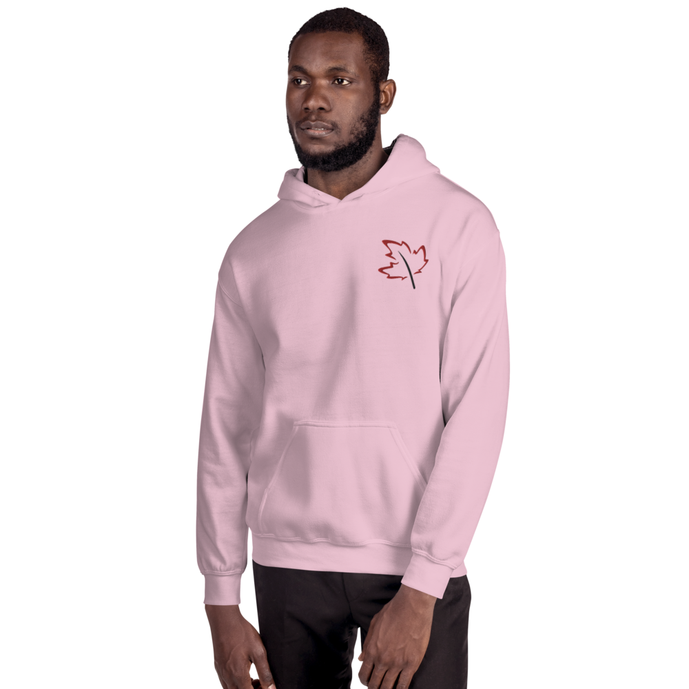 Quietly Canadian™ Embroidered Windy Leaf Unisex Hoodie