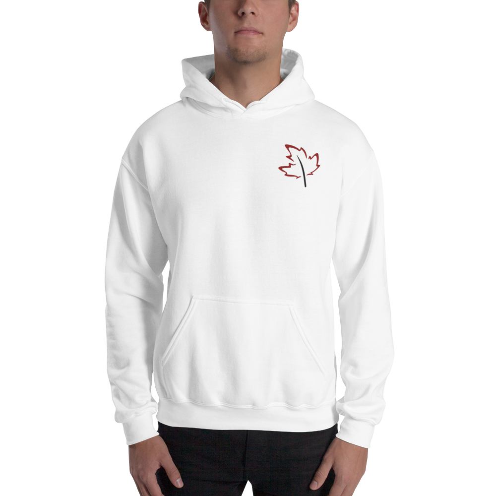 Quietly Canadian™ Embroidered Windy Leaf Unisex Hoodie