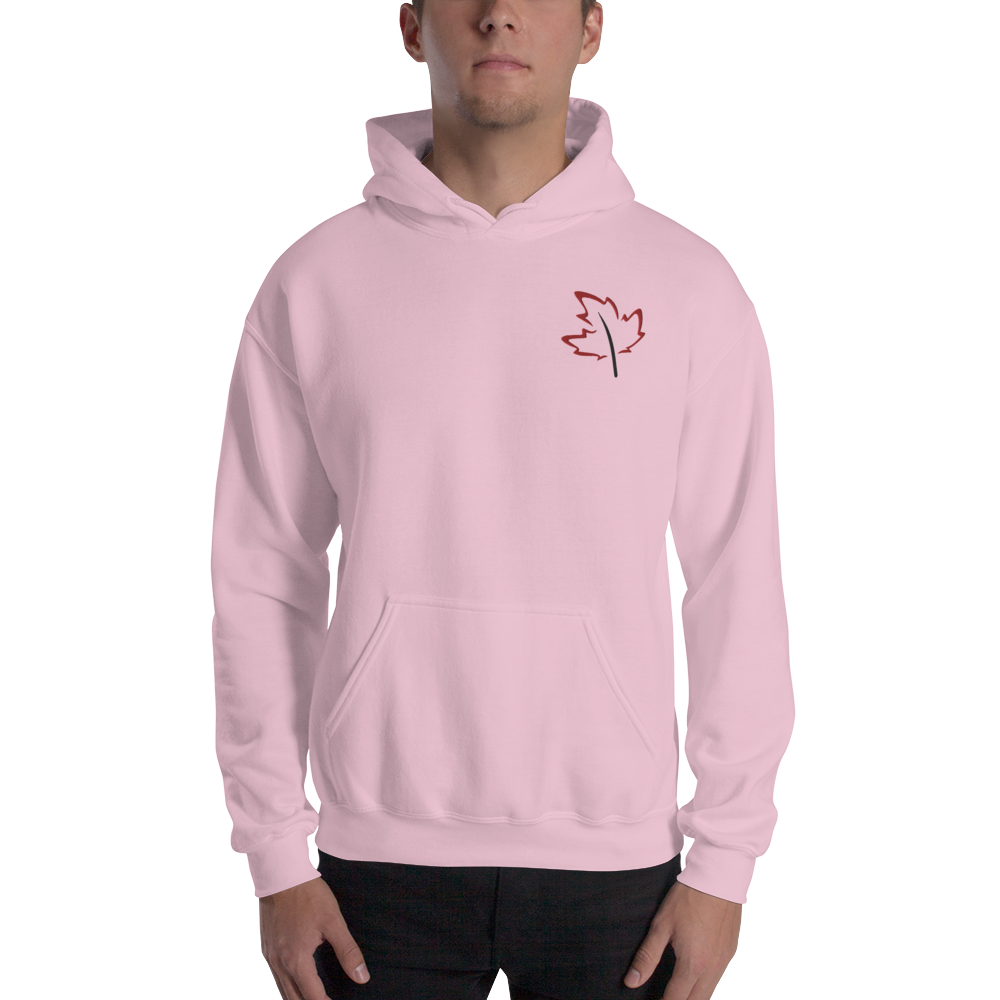 Quietly Canadian™ Embroidered Windy Leaf Unisex Hoodie