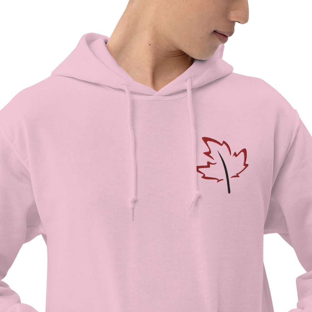 Quietly Canadian™ Embroidered Windy Leaf Unisex Hoodie