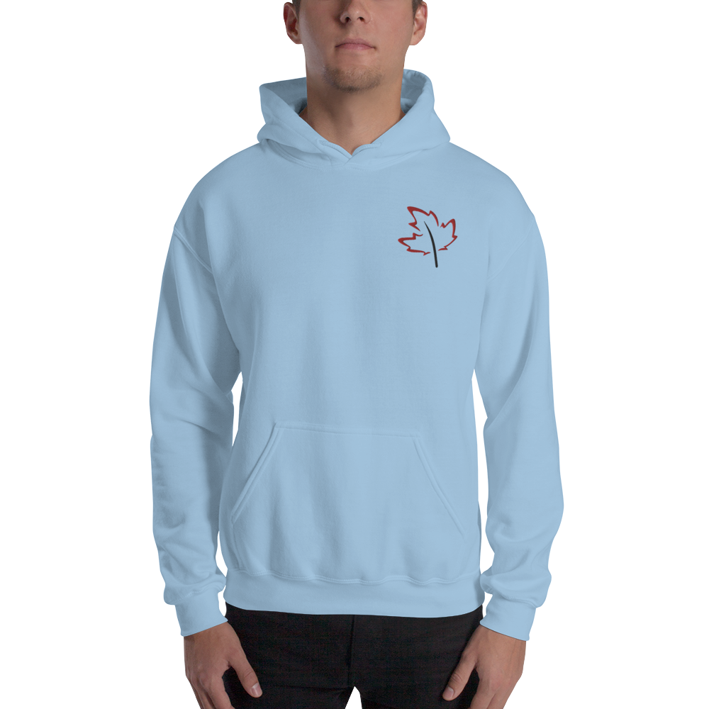 Quietly Canadian™ Embroidered Windy Leaf Unisex Hoodie