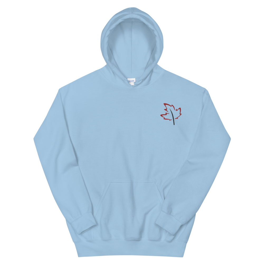 Quietly Canadian™ Embroidered Windy Leaf Unisex Hoodie