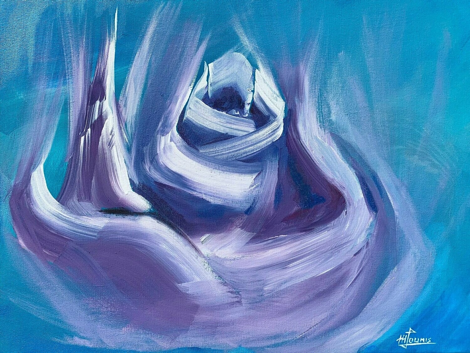 Abstract Blue Rose #3