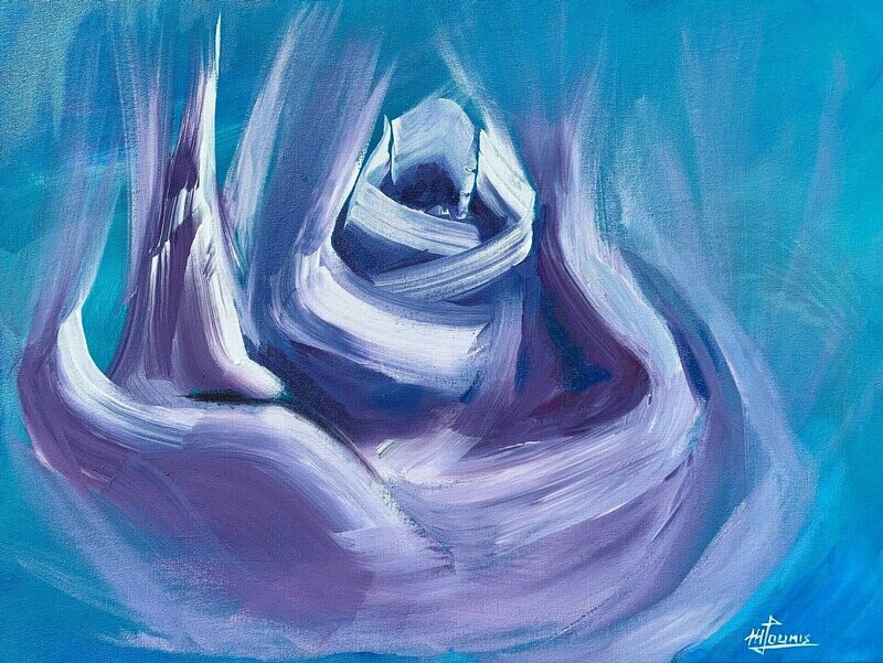 Abstract Blue Rose #3
