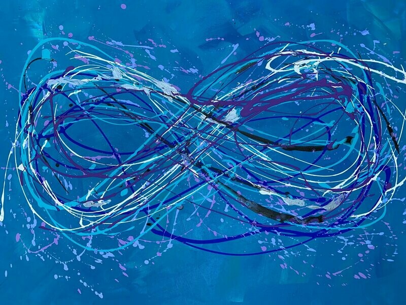 Blue Infinity Abstract
