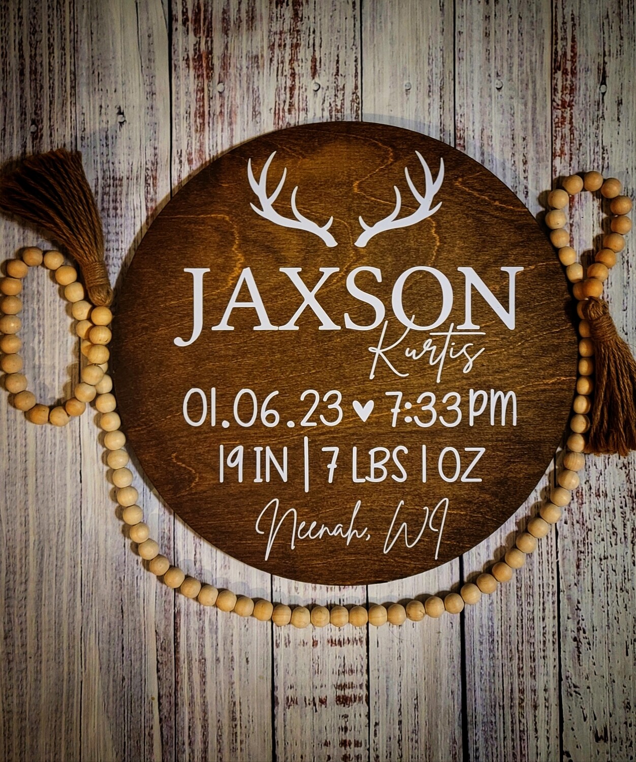 Custom Baby Stats Sign