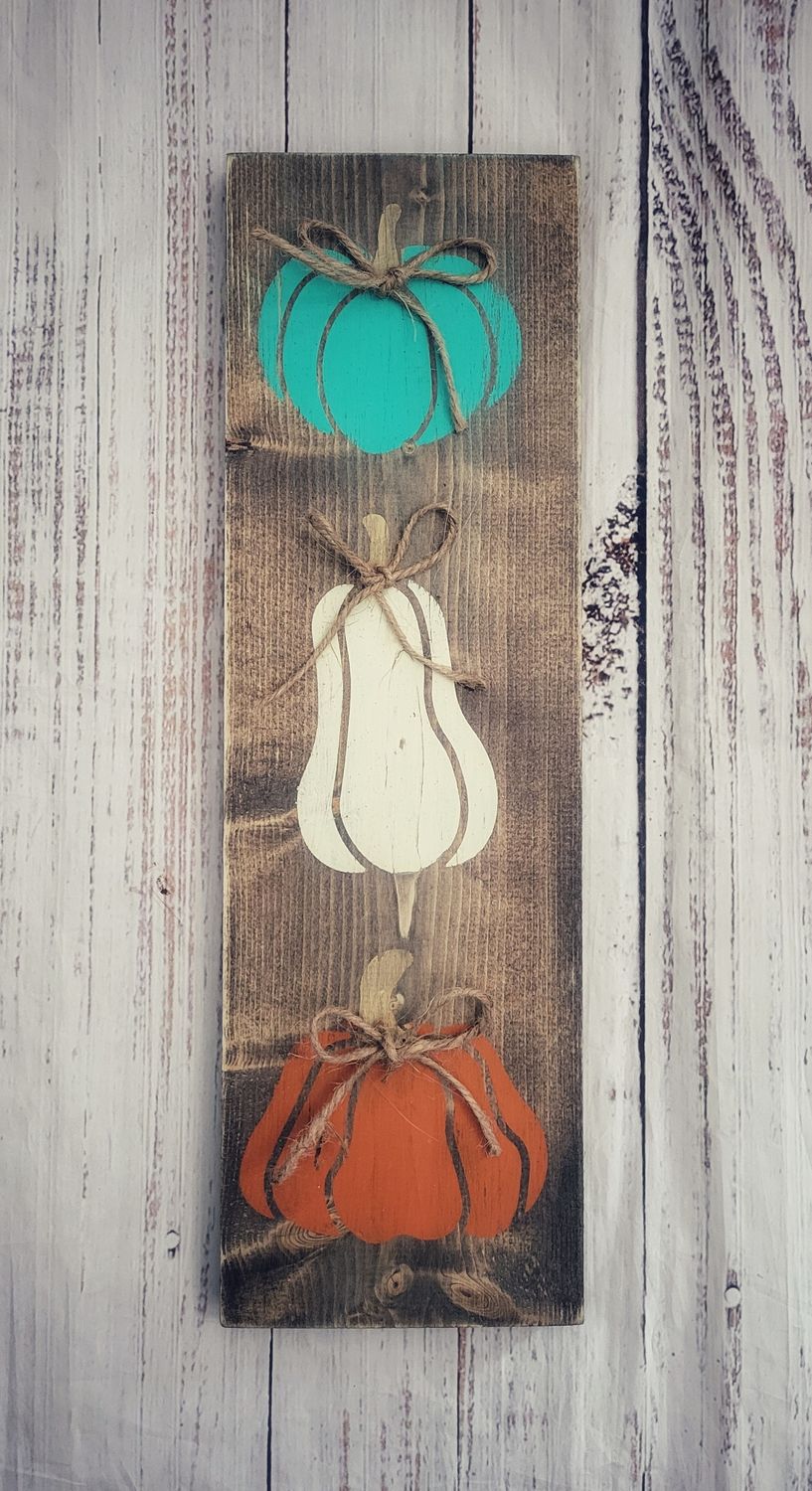 18x6 Colored Pumpkins