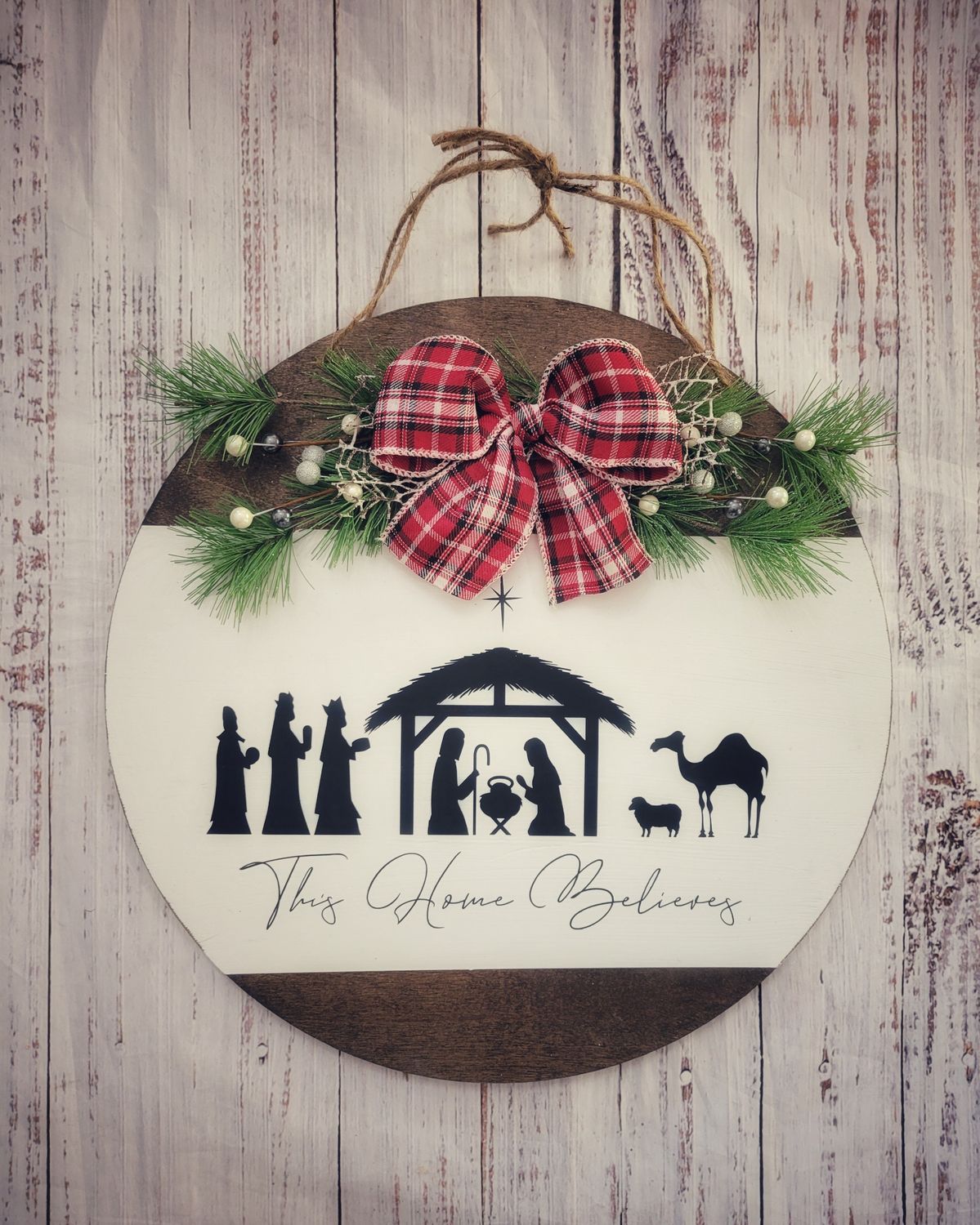 This Home Believes Hanger - Red