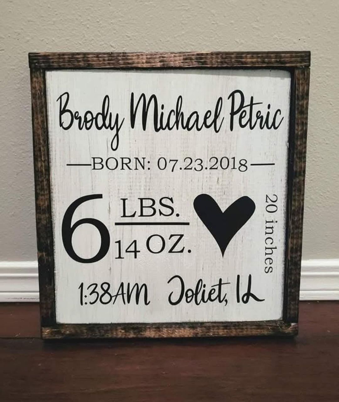 Framed Baby Stats