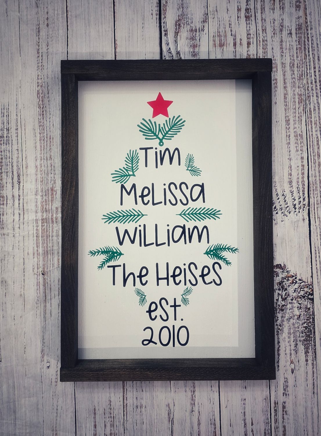 Christmas Family Tree Sign