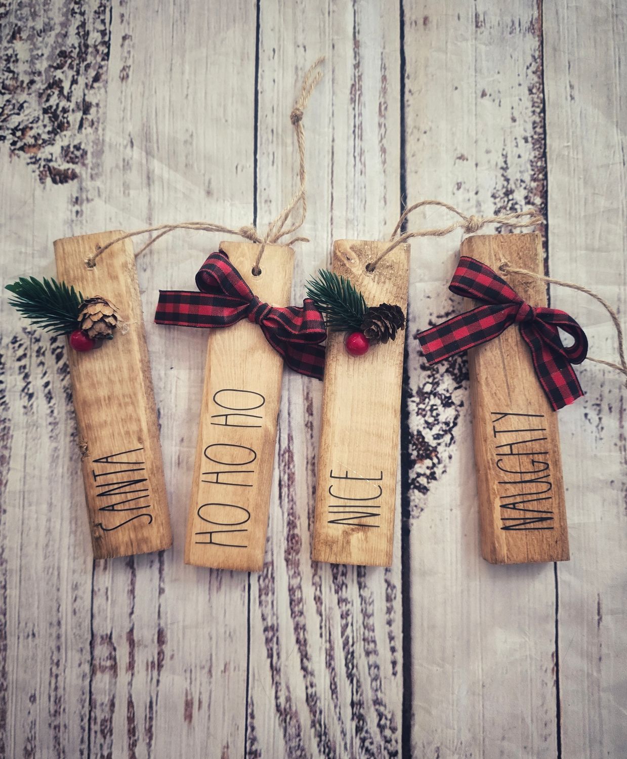 Christmas Words Ornament Set - Light