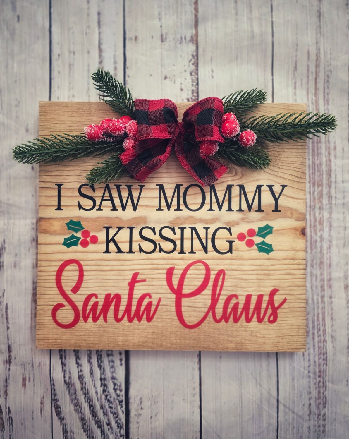 Mommy Kissing Santa