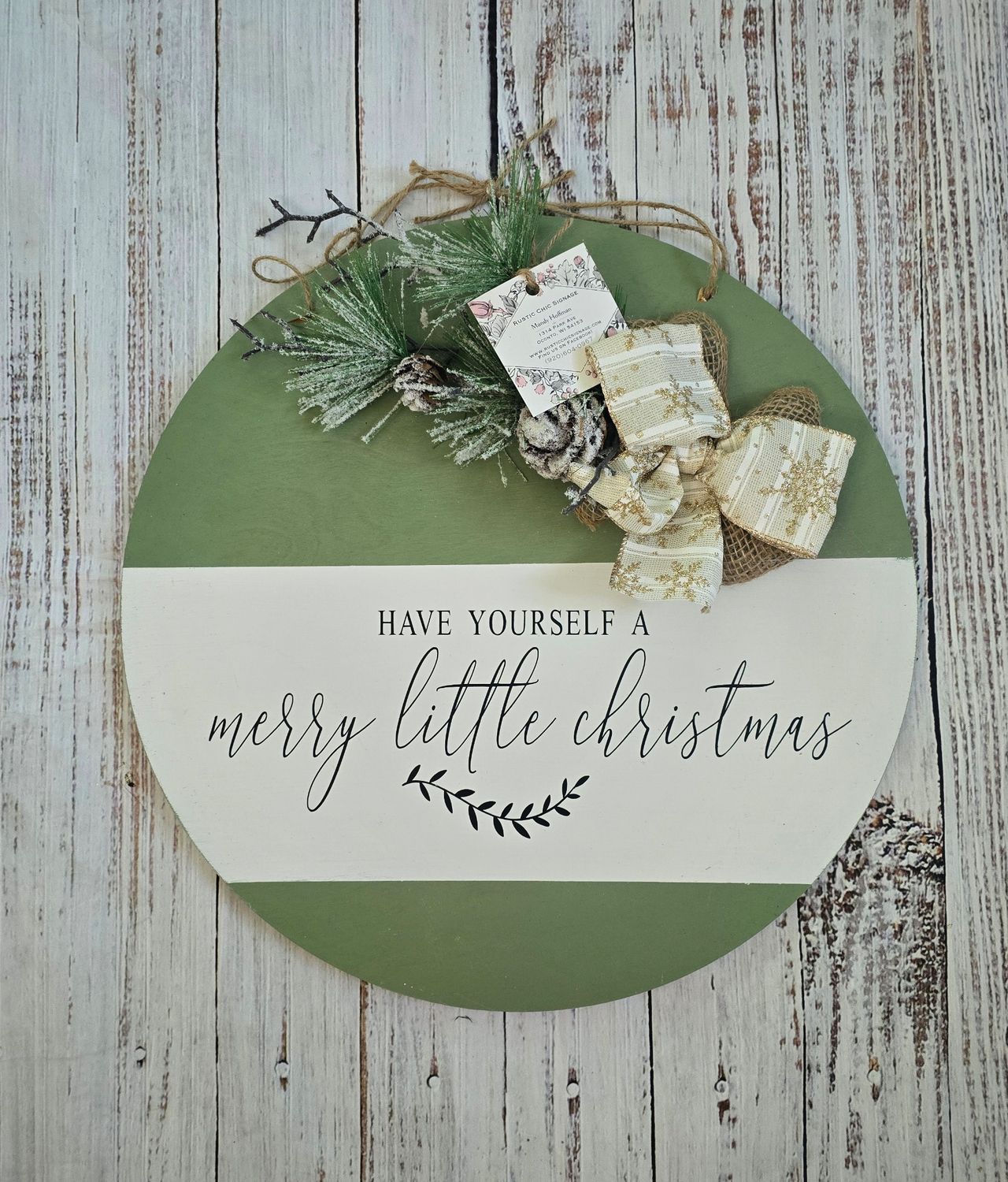 Have Yourself a Merry Christmas Hanger Green