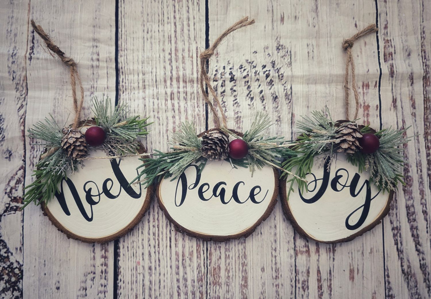 Large White Ornament Set