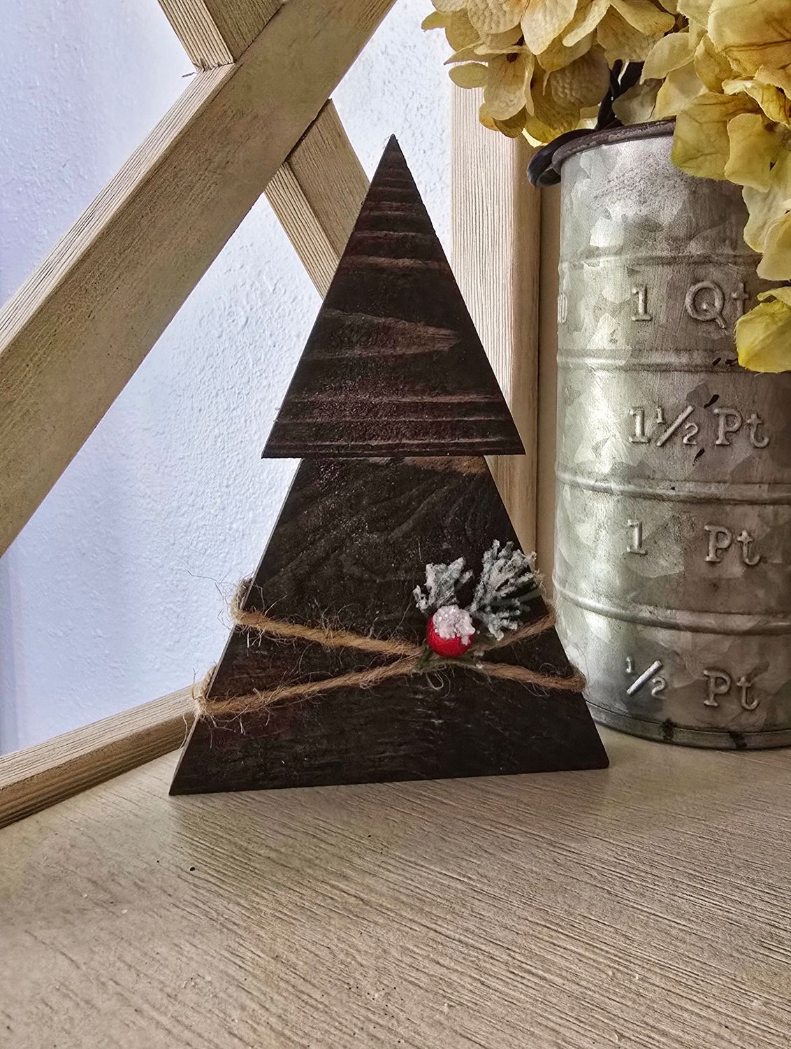 Small Dark Walnut Red Accent Tree