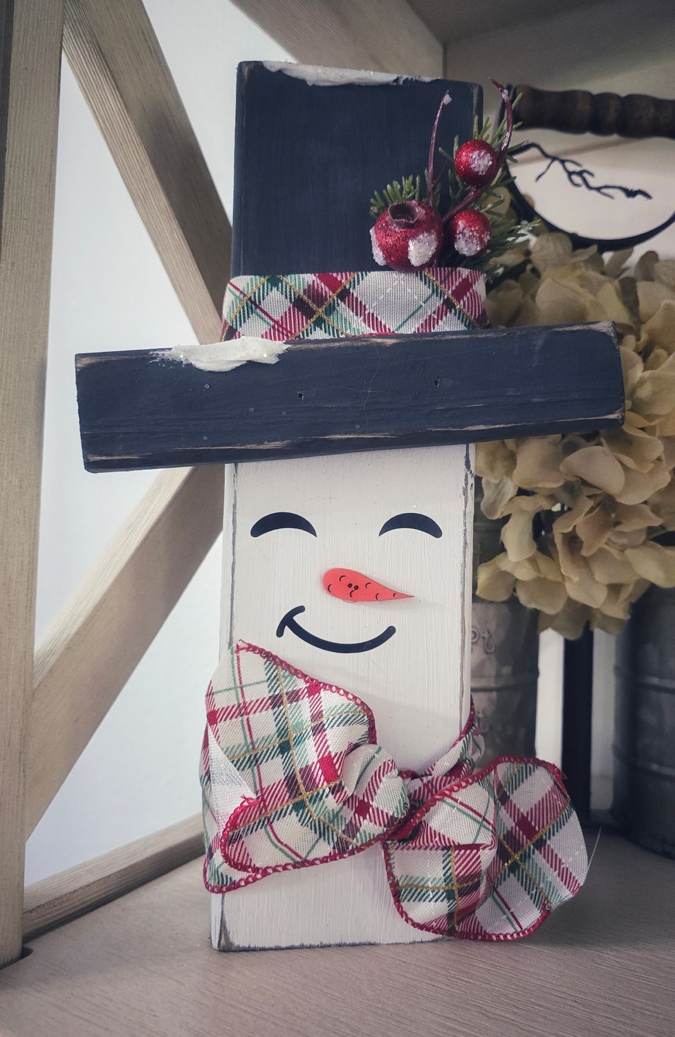 Red, White, Green Snowman